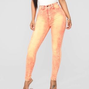 Fashion Nova bleach please high rise jeans